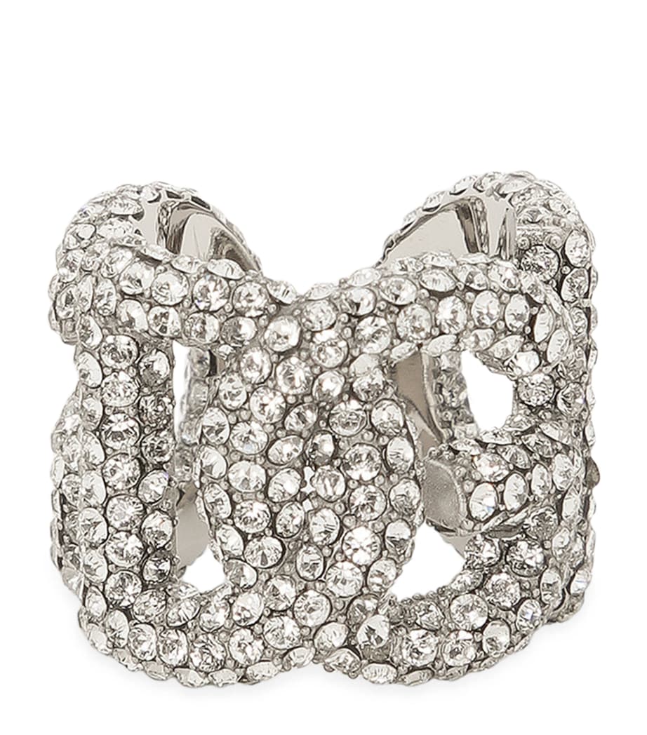 Embellished DG Millennials Logo Ring 87655-SILVER/PALLADI Image 1