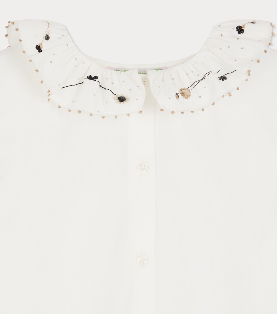 Organic Cotton Ruffled Jora Blouse (10-14 Years) BLANC LAIT Image 3