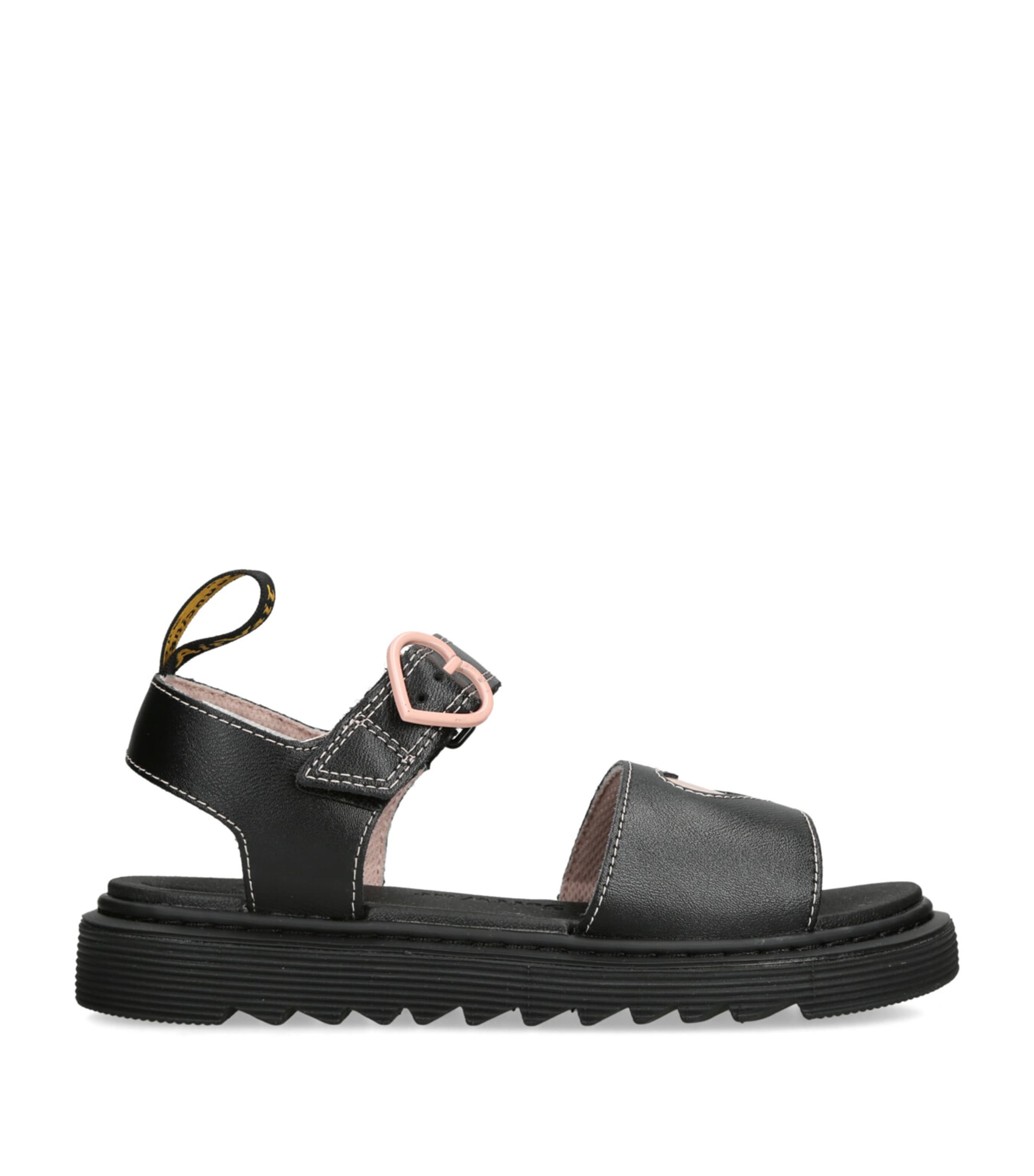 Dr. Martens Leather Marlowe Hearts Sandals Black Image 1