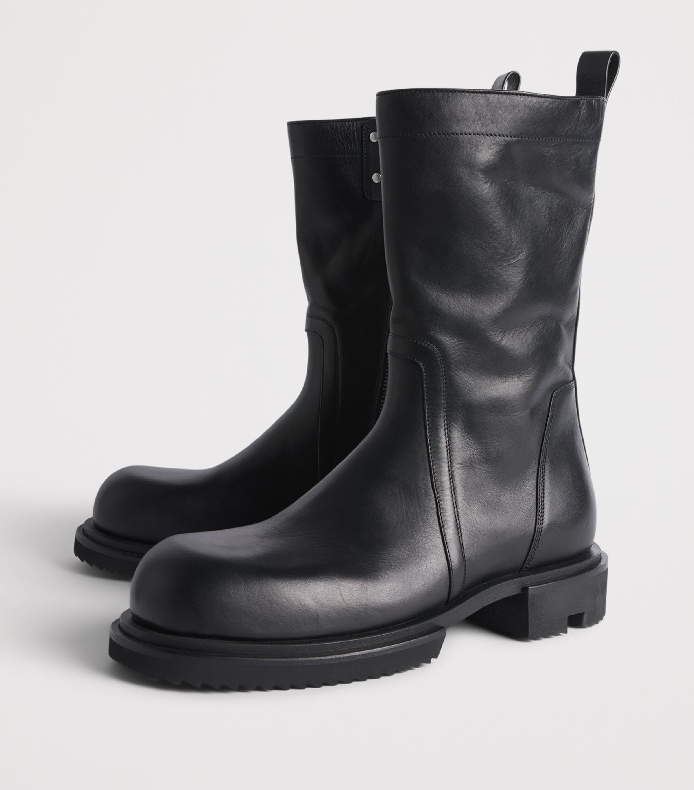 Rick Owens Leather Creeper Gabe Ankle Boots Black Image 3