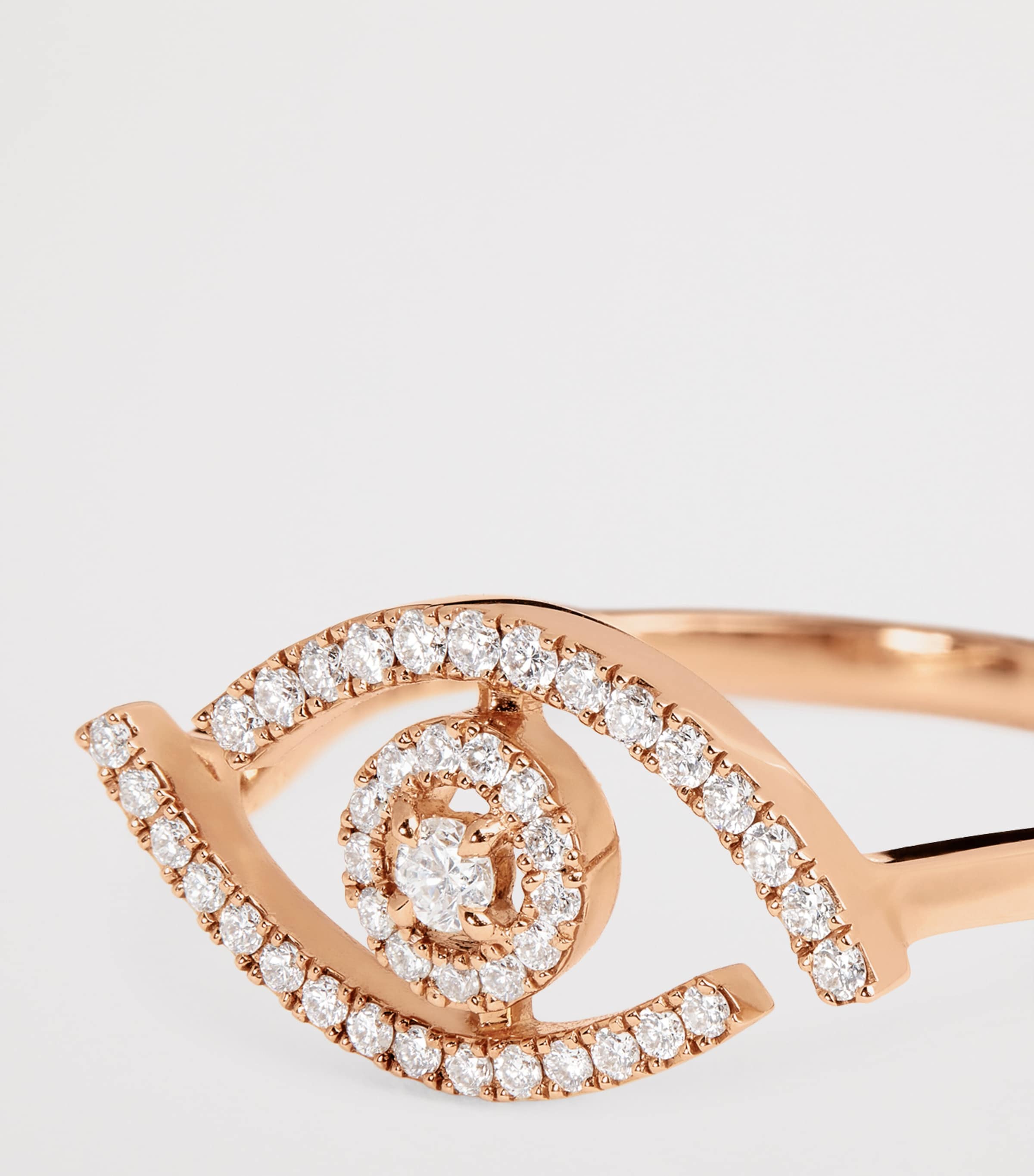 Messika Lucky Eye Pink Gold and Diamond Ring Pink Gold Image 5
