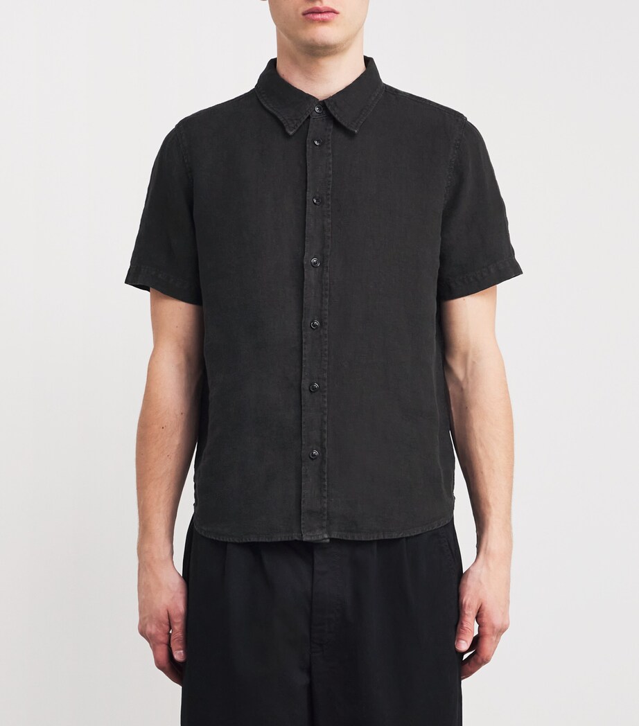 Linen Cairo Shirt WASHED BLACK Image 3