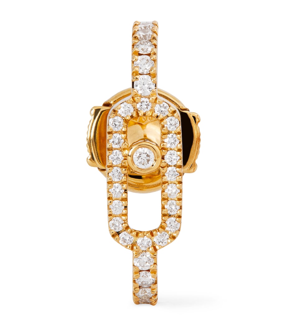 Yellow Gold and Diamond Move Uno Single Clip Earring YELLOW GOLD Image 3