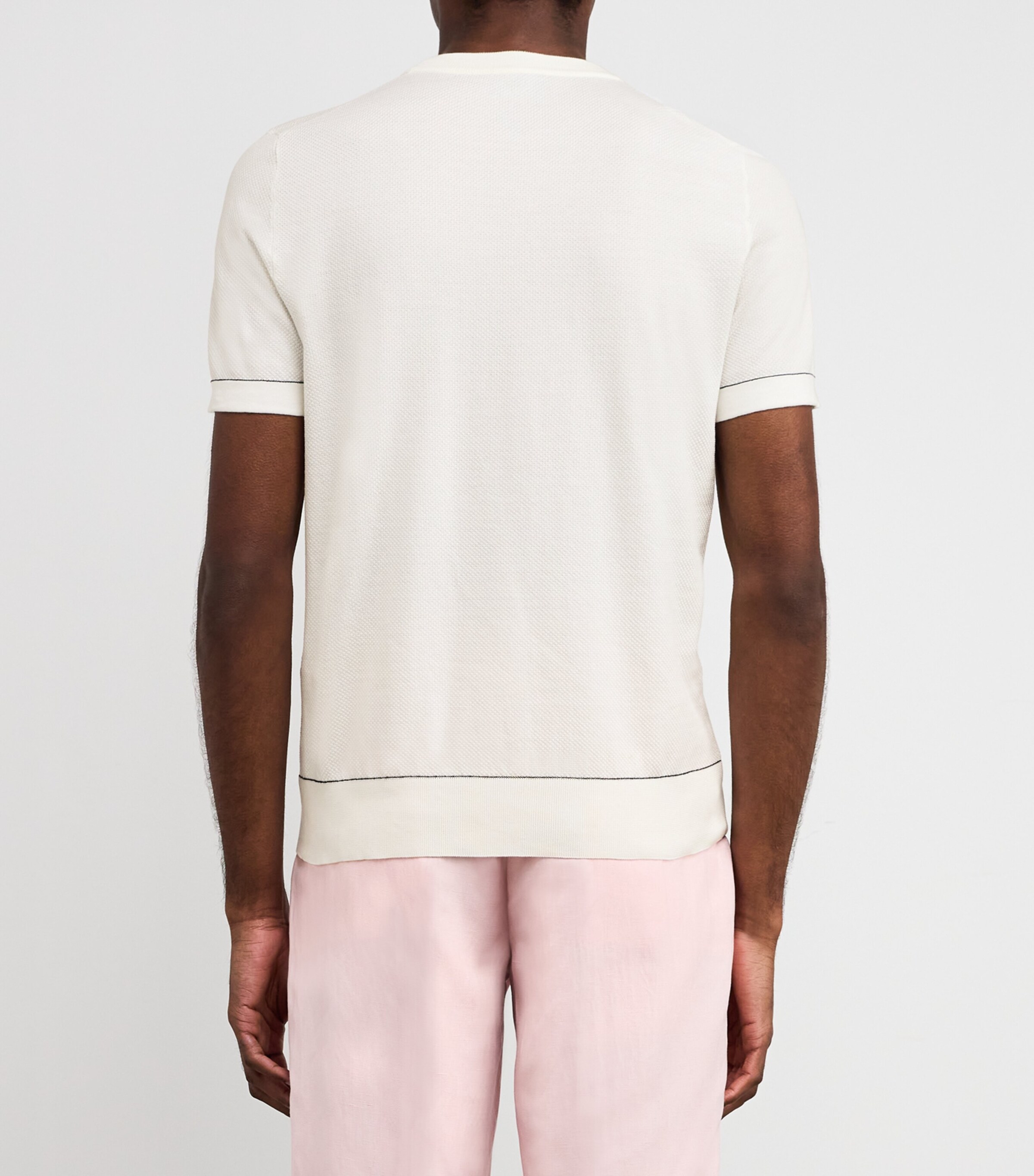 Brioni Mens Sea Island Cotton Knitted T-Shirt Image 4