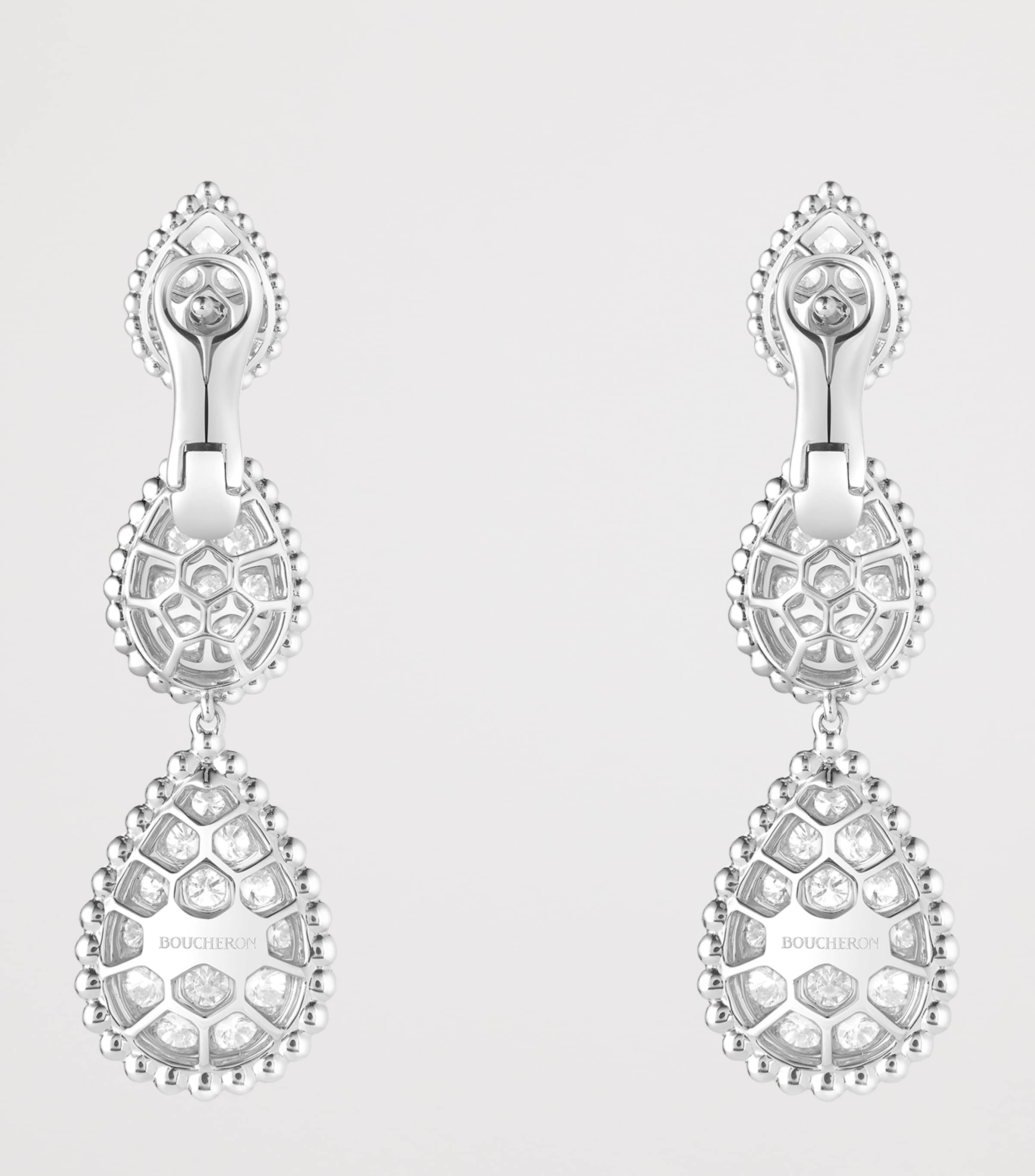 Boucheron White Gold and Diamond Serpent Bohème Pendant Earrings White Gold Image 3