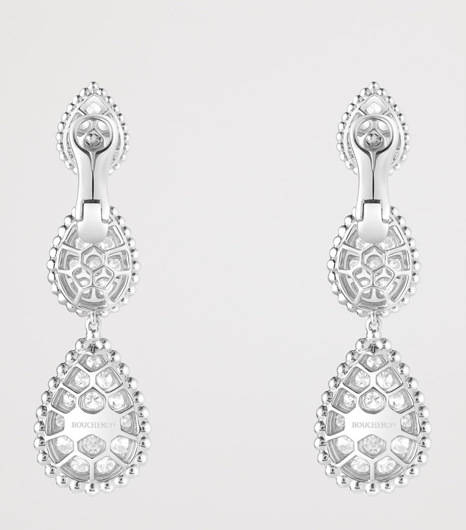 Boucheron White Gold and Diamond Serpent Bohème Pendant Earrings White Gold Image 3
