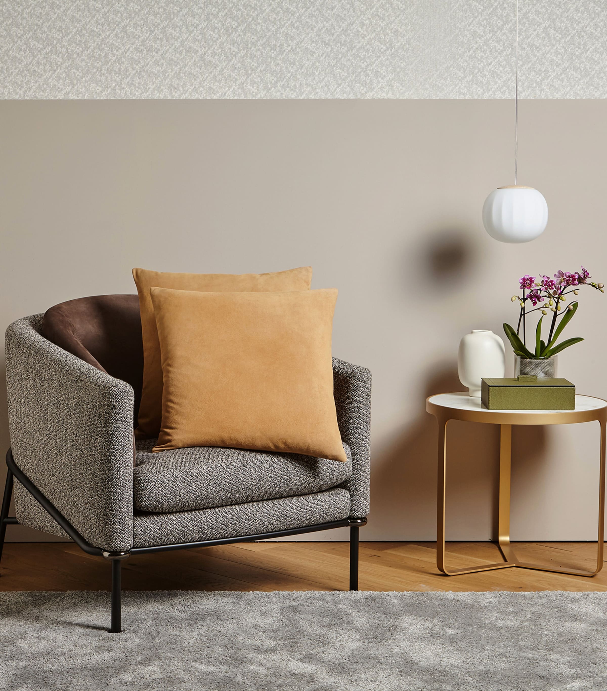 Frette Luxury Suede Cushion Cover (65cm x 65cm) Camel Image 2