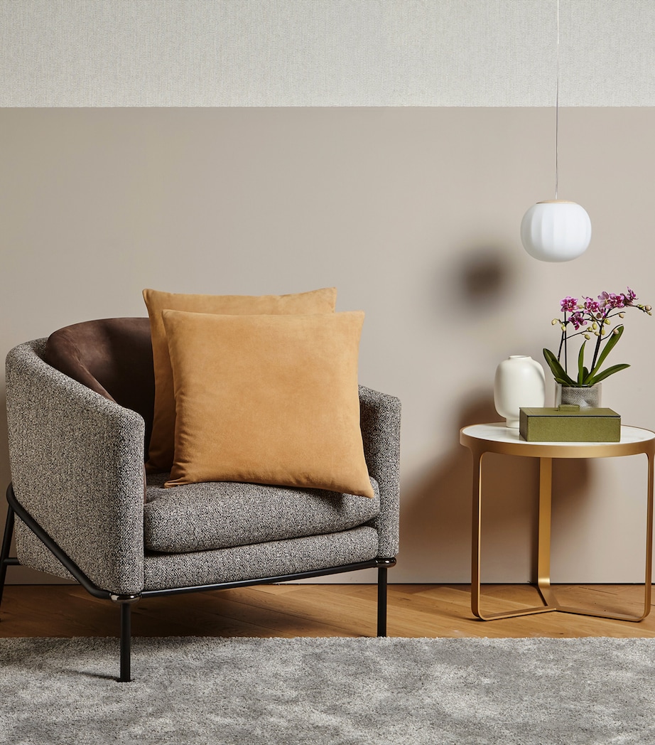Frette Luxury Suede Cushion Cover (65cm x 65cm) Camel Image 2