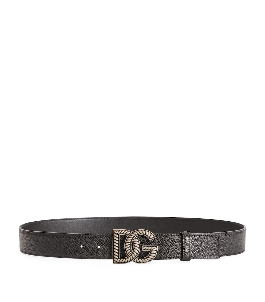 Calfskin Logo Belt 8B956-BLACK/BLACK Image 1
