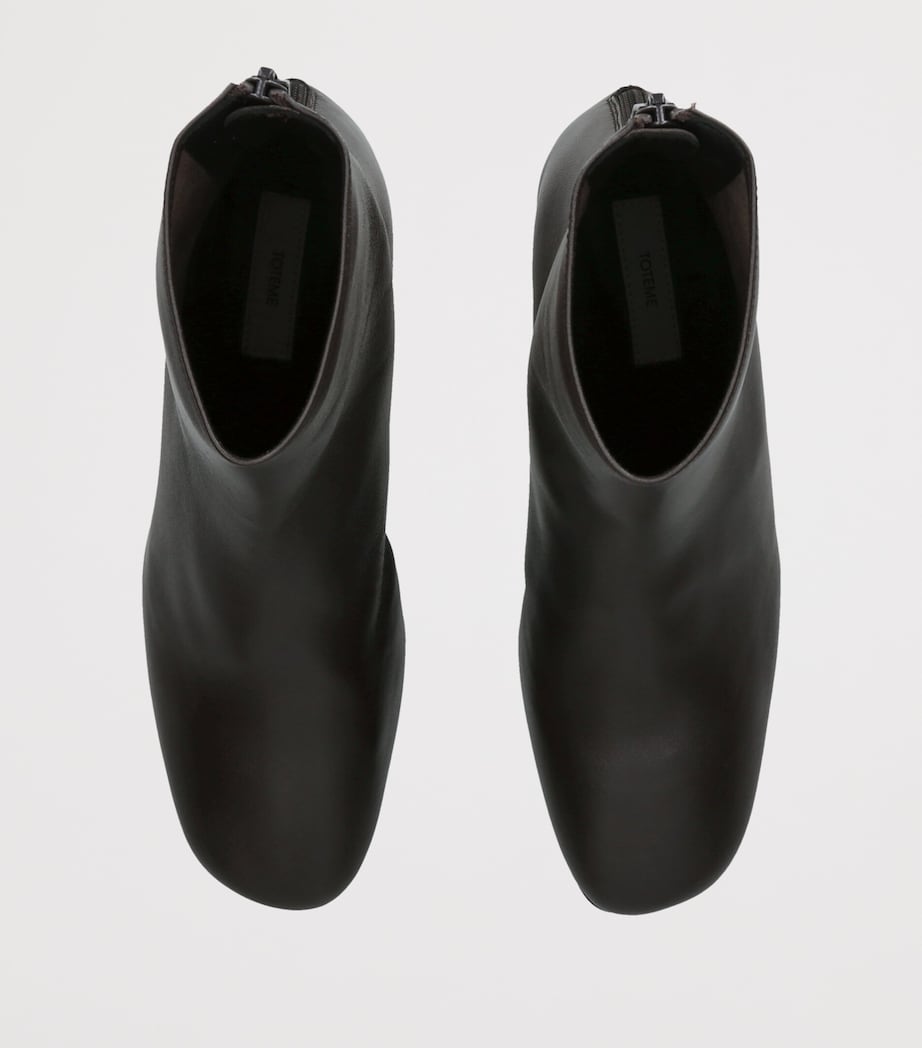 Toteme Leather Ankle Boots 60 Black Image 3