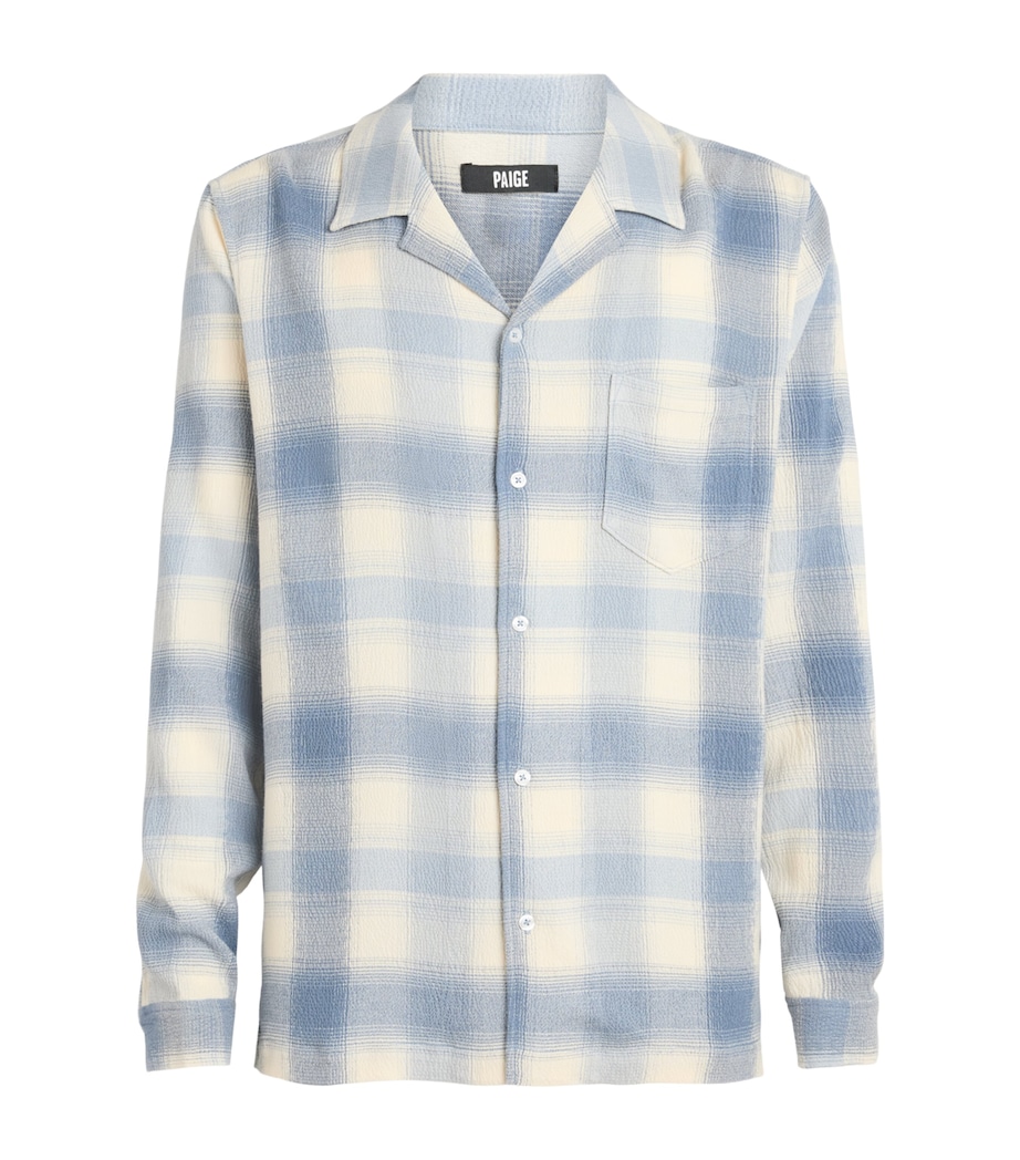 PAIGE Mens Check Kransey Shirt Shadow Plaid Image 1