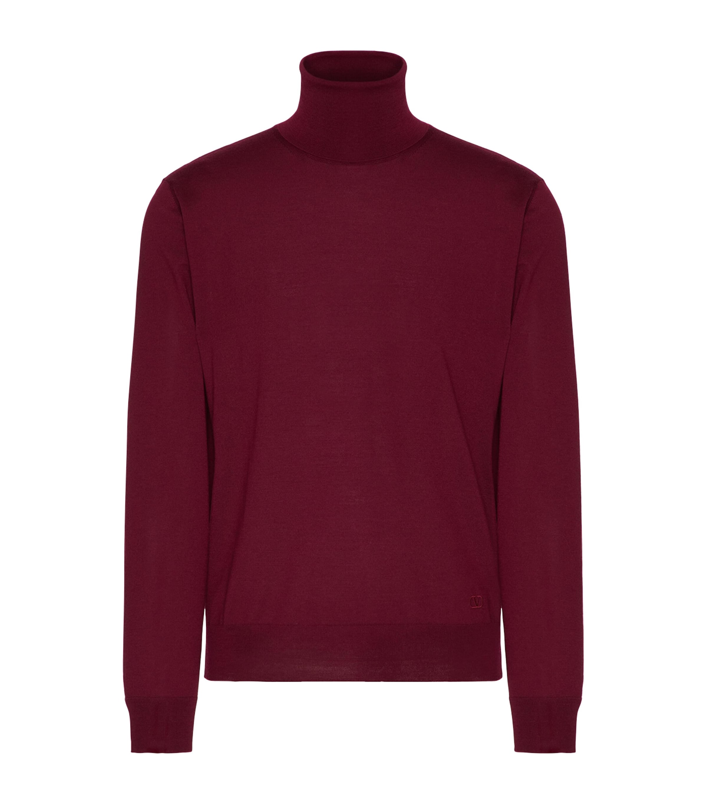 Valentino Men's Wool Turtleneck Sweater In Red