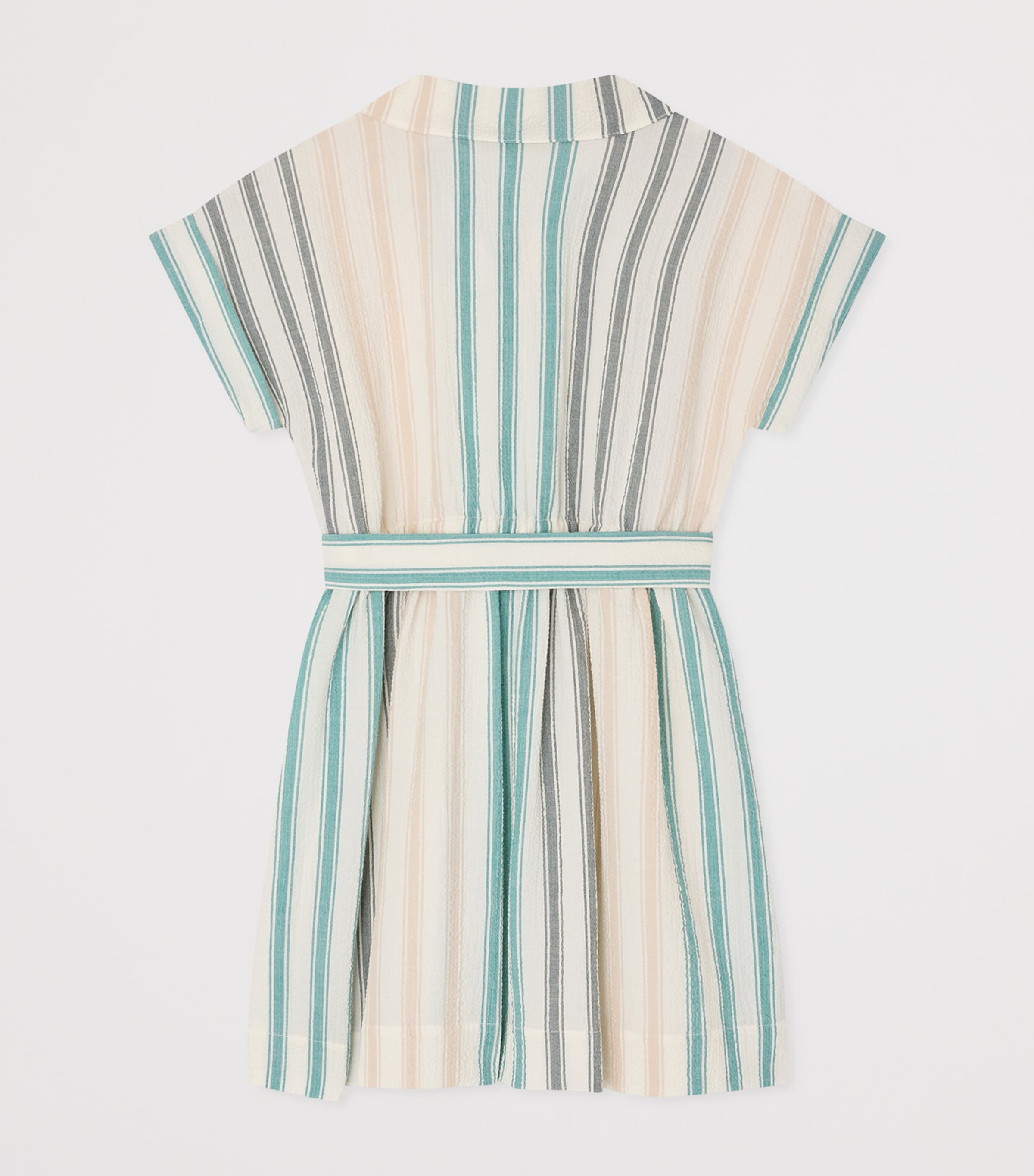 Bonpoint Cotton Stripe Shirt Dress (10-14 Years) Ra Multicolore Image 2