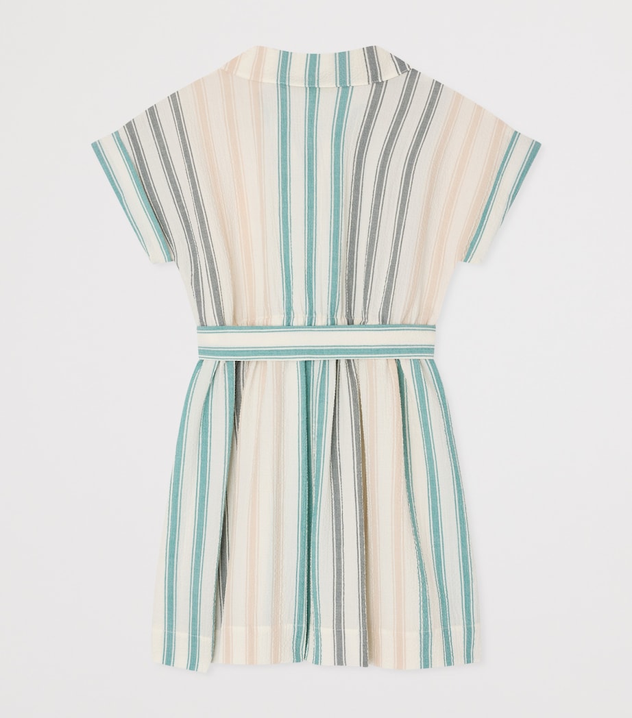 Bonpoint Cotton Stripe Shirt Dress (10-14 Years) Ra Multicolore Image 2