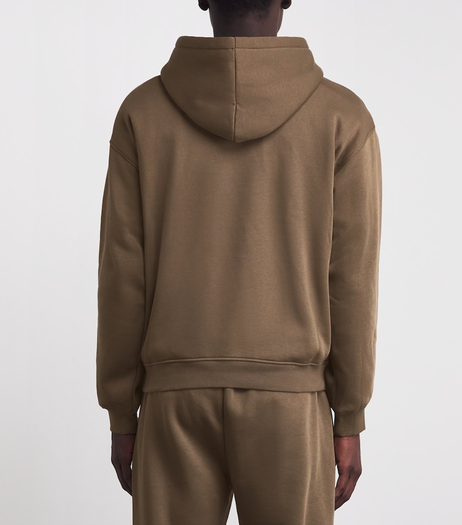 Cotton-Blend Fleece Lounge Hoodie DRIFTWOOD Image 4