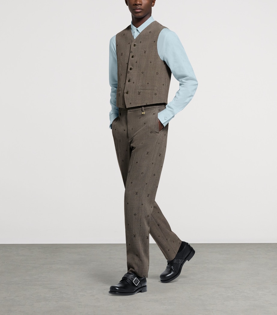 Wool Cigarette Trousers SEAL BROWN Image 4