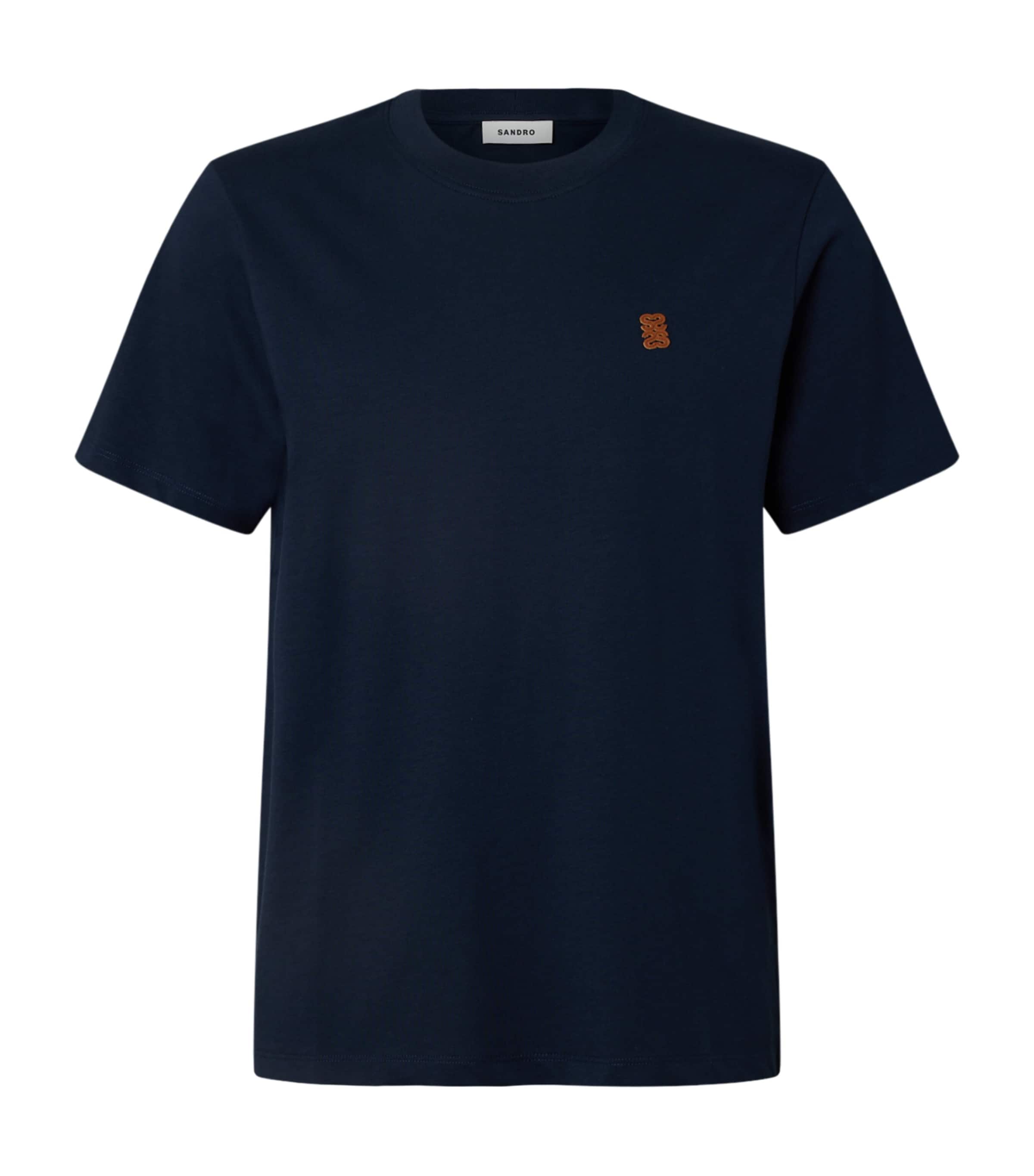 Cotton Logo-Patch T-Shirt NAVY BLUE Image 1