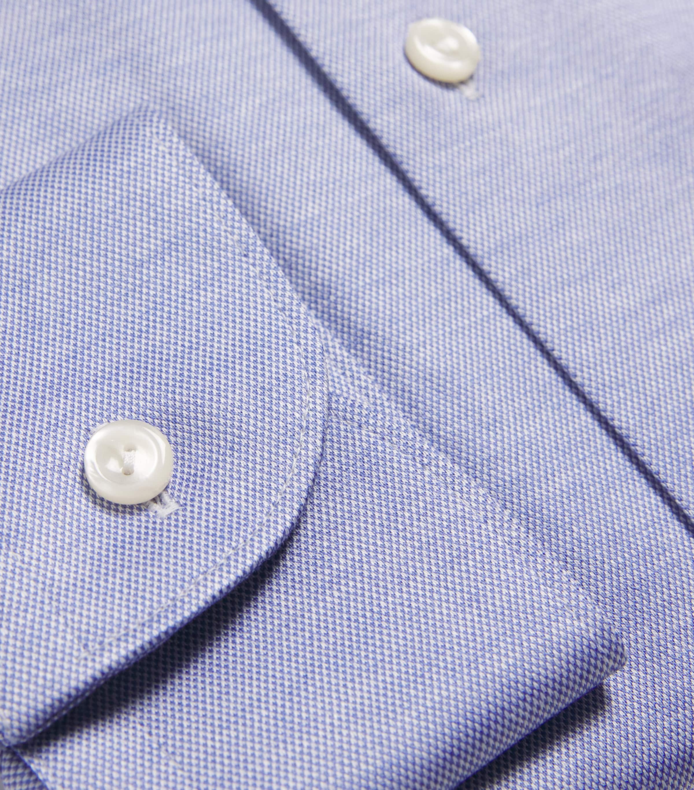 Cotton Filo di Scozia Slim Shirt 24MID BLUE Image 5