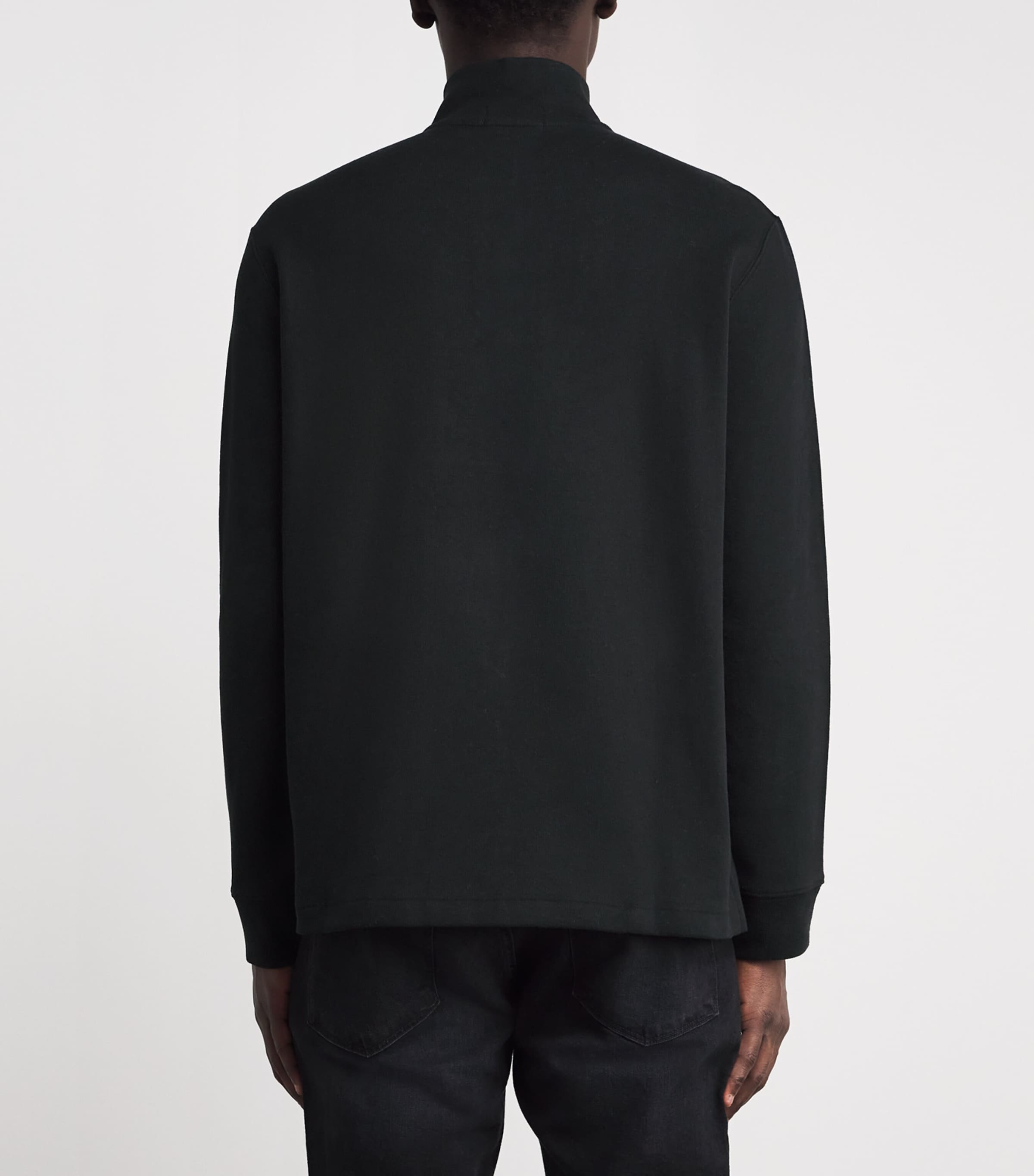Polo Ralph Lauren Mens Cotton Quarter-Zip Sweater Polo Black Image 4