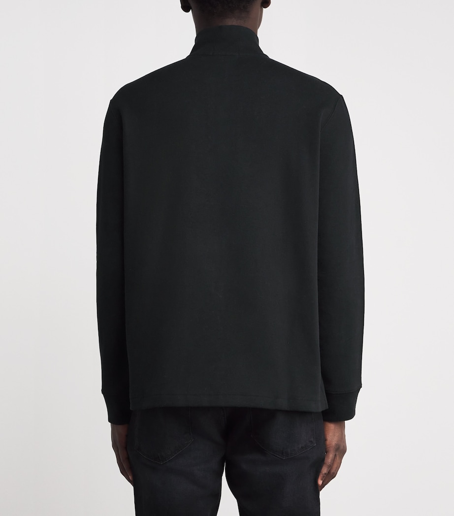 Polo Ralph Lauren Mens Cotton Quarter-Zip Sweater Polo Black Image 4