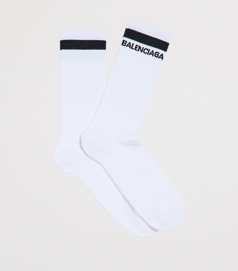 Balenciaga Mens Logo Socks Image 2