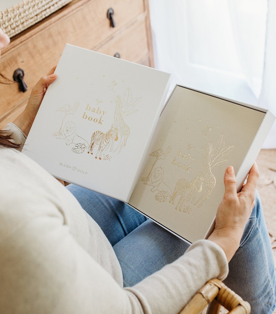 Safari Baby Memory Book BEIGE, GOLD Image 5