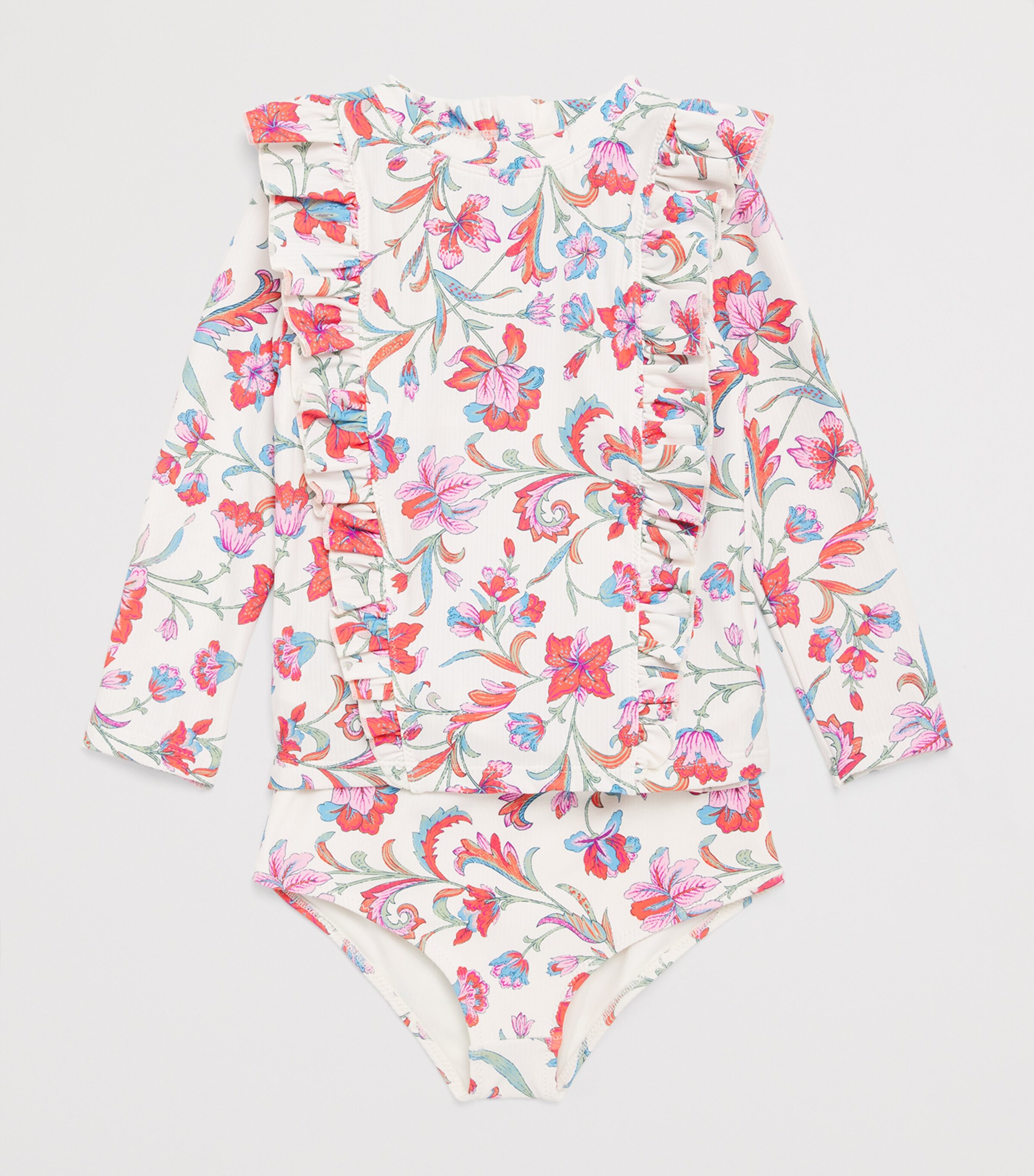 Louise Misha Floral Yanika Tankini and Shorts Set  (24 Months) Cream Floral Haven Image 3
