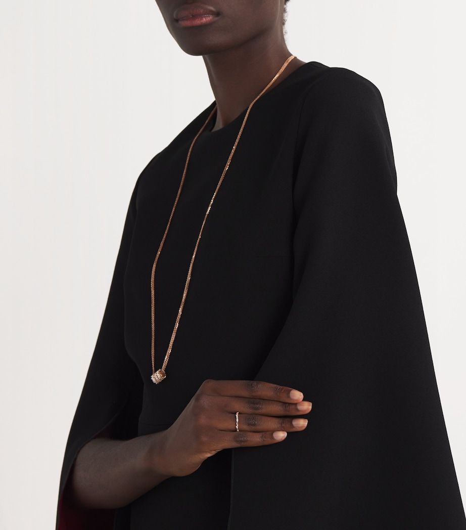 Rose Gold and Diamond Thin Mix Eternity Ring 18K RG/WD Image 5