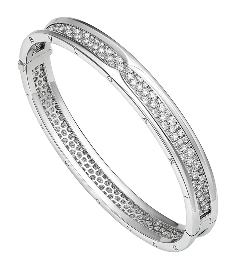 White Gold and Diamond B.zero1 Bangle WHITE GOLD Image 1