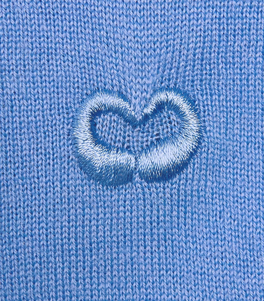 Maje Womens Wool Polo Sweater Blue Image 6