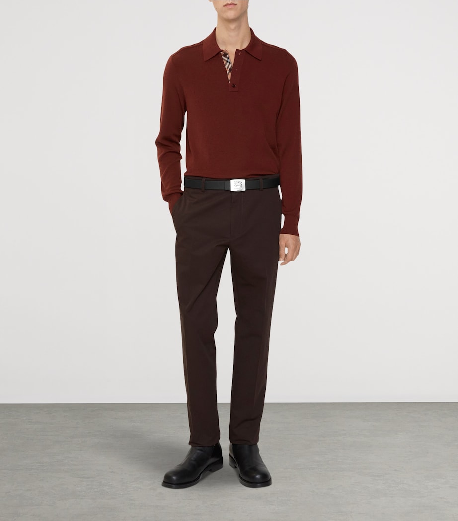 Cotton Twill Slim Chinos CLOVE BROWN Image 2