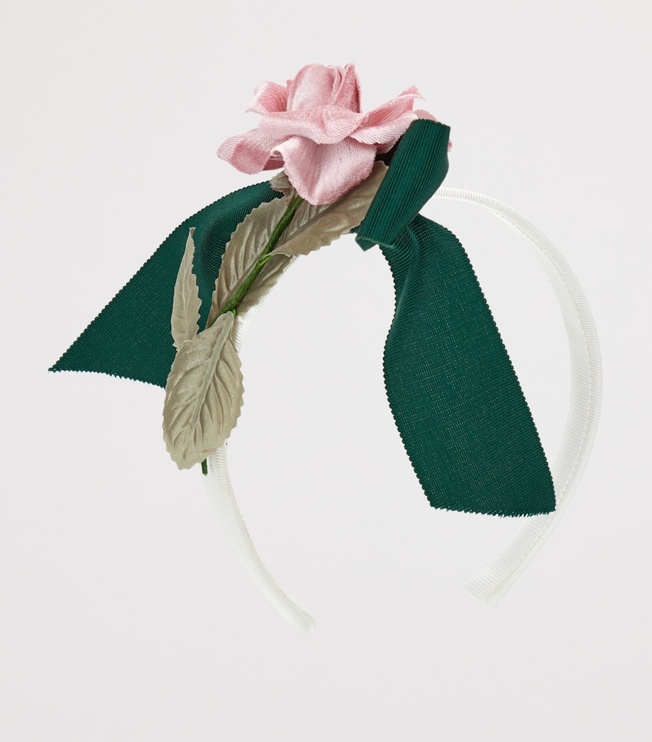 Velvet Flower Headband ROSA FAIRYTALE Image 2