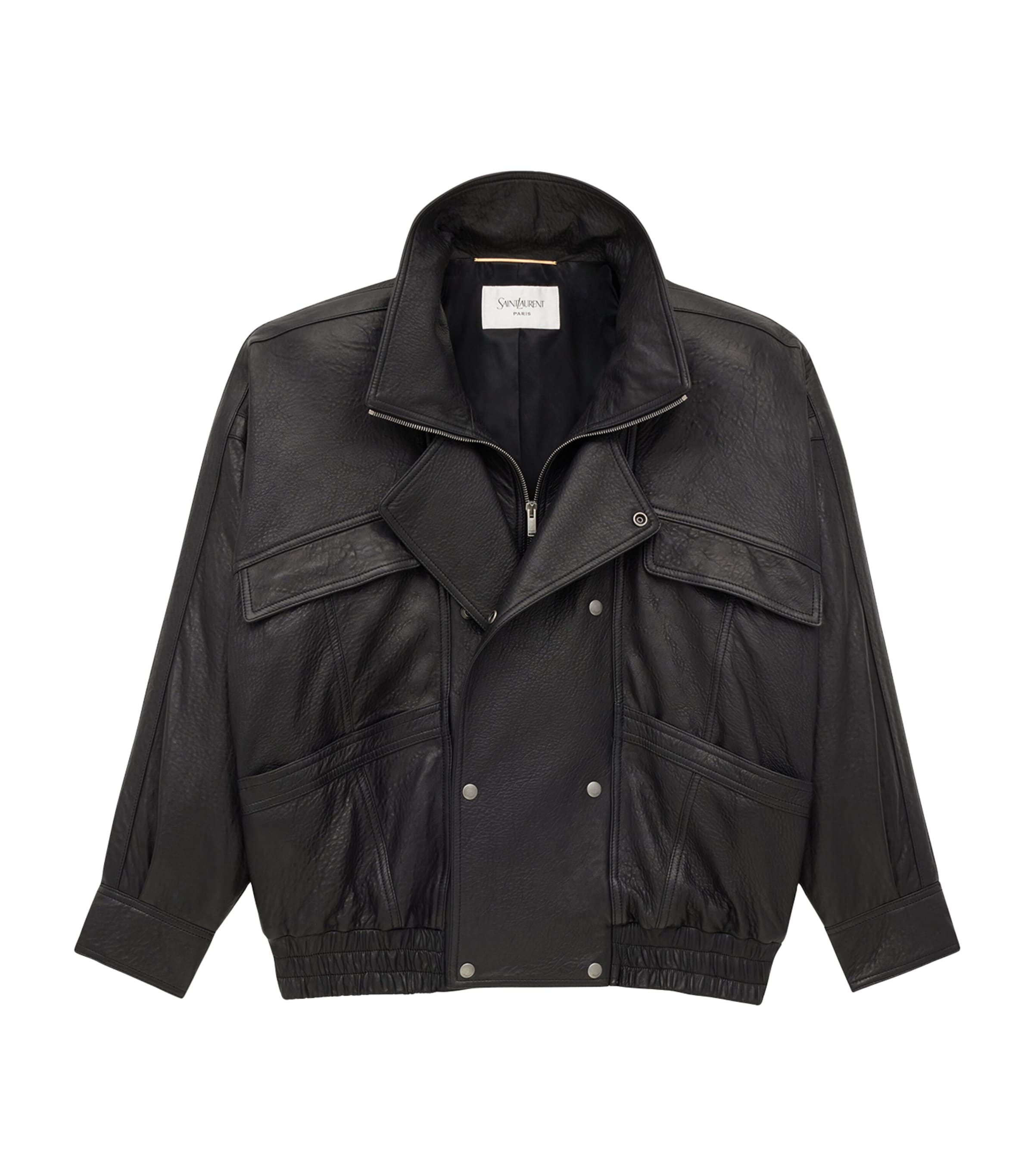 レザージャケット・コート Saint Laurent LEATHER BOMBER JACKET (483183 YC2JA 1000) Saint Laurent Leather bomber jacket Saint Laurent