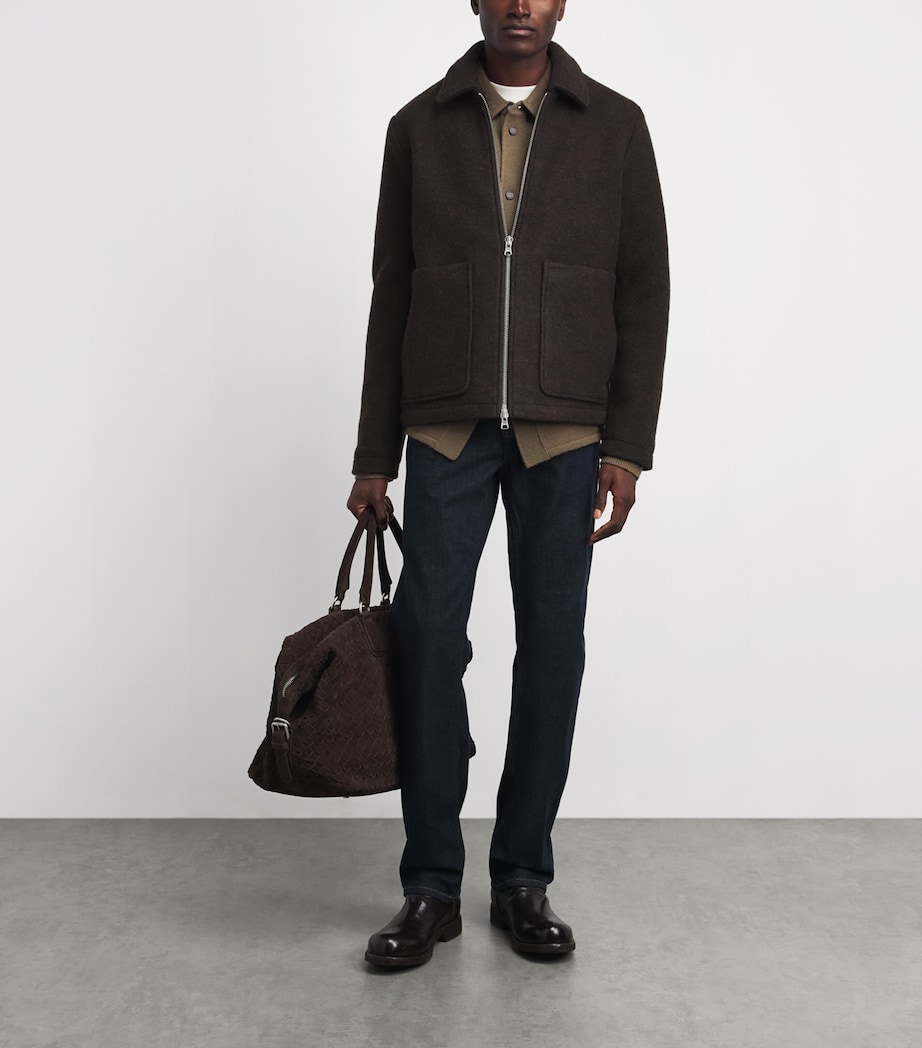 NN.07 Mens Wool-Blend Gael Overshirt Dusky Port Image 2