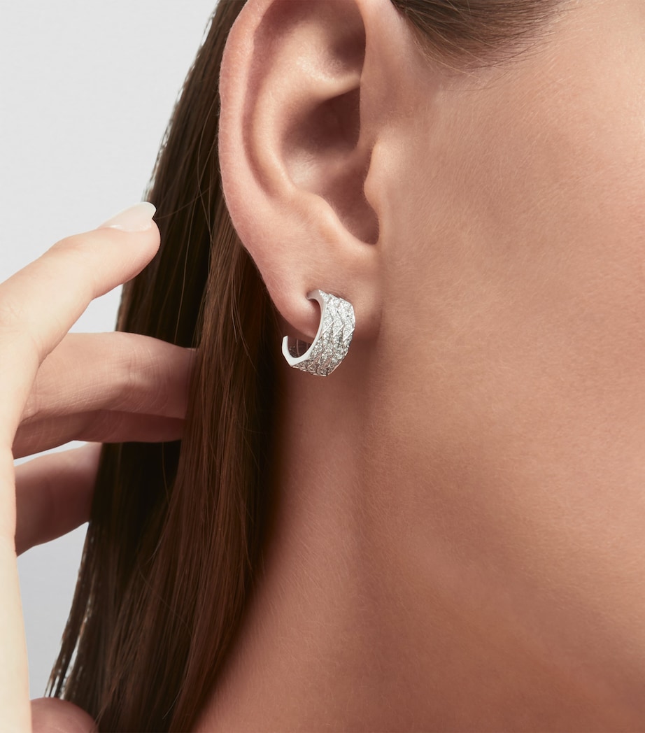 White Gold and Diamond Laurence Graff Signature Triple-Hoop Earrings WHITE GOLD Image 2