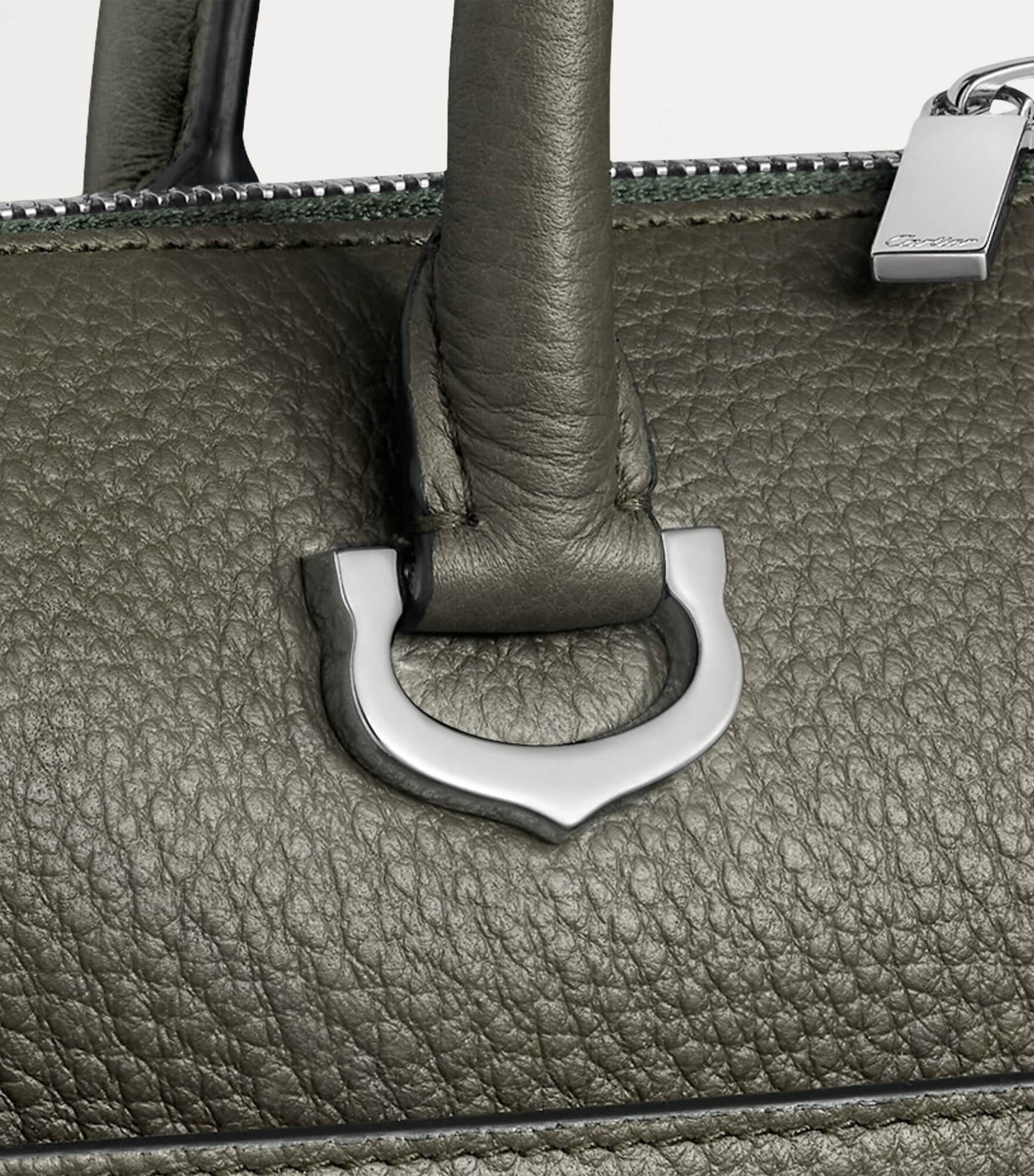 Small Calfskin Must de Cartier Document Holder KHAKI Image 3