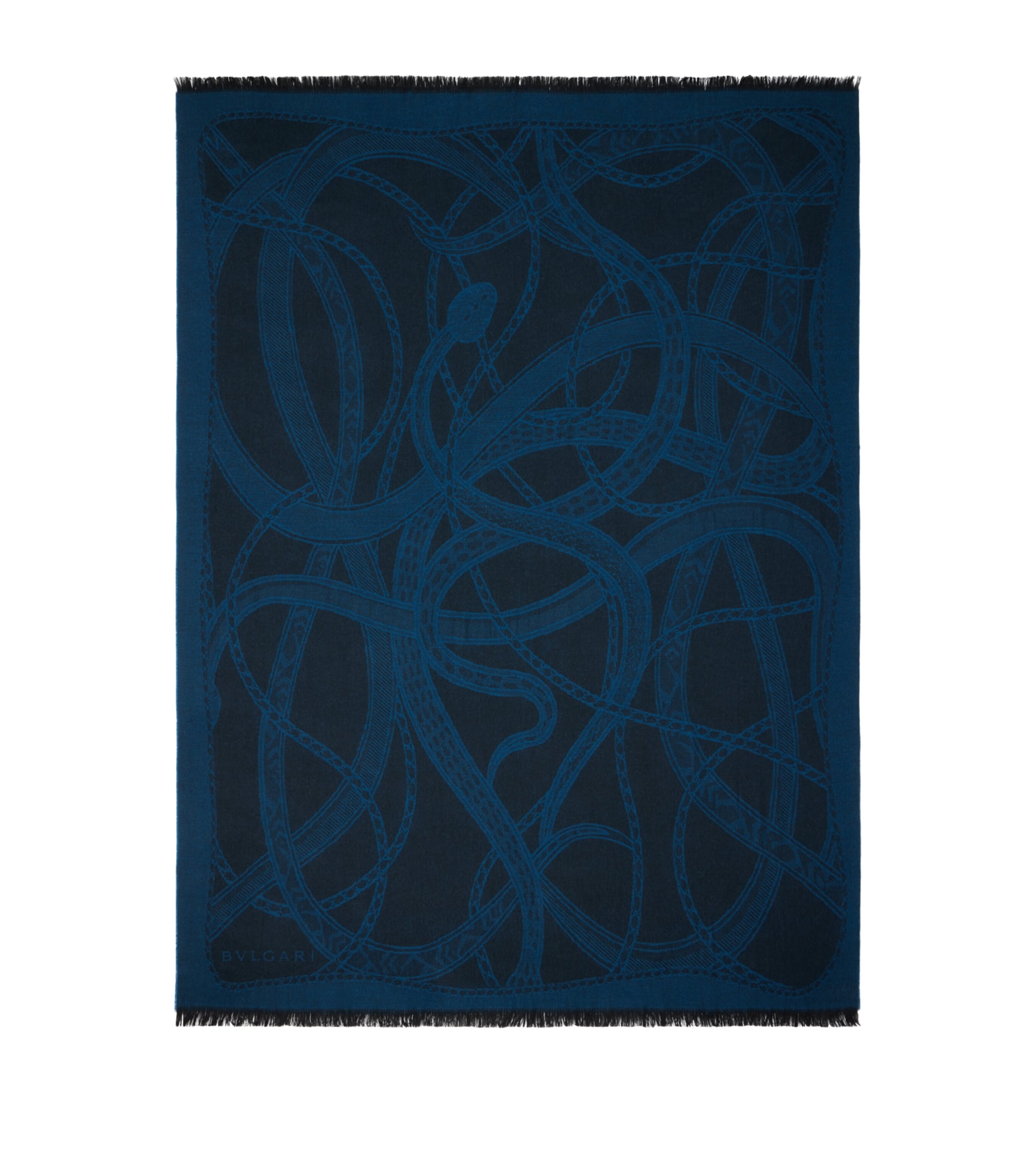 Bvlgari Wool Serpenti Mega Scarf Black Image 1