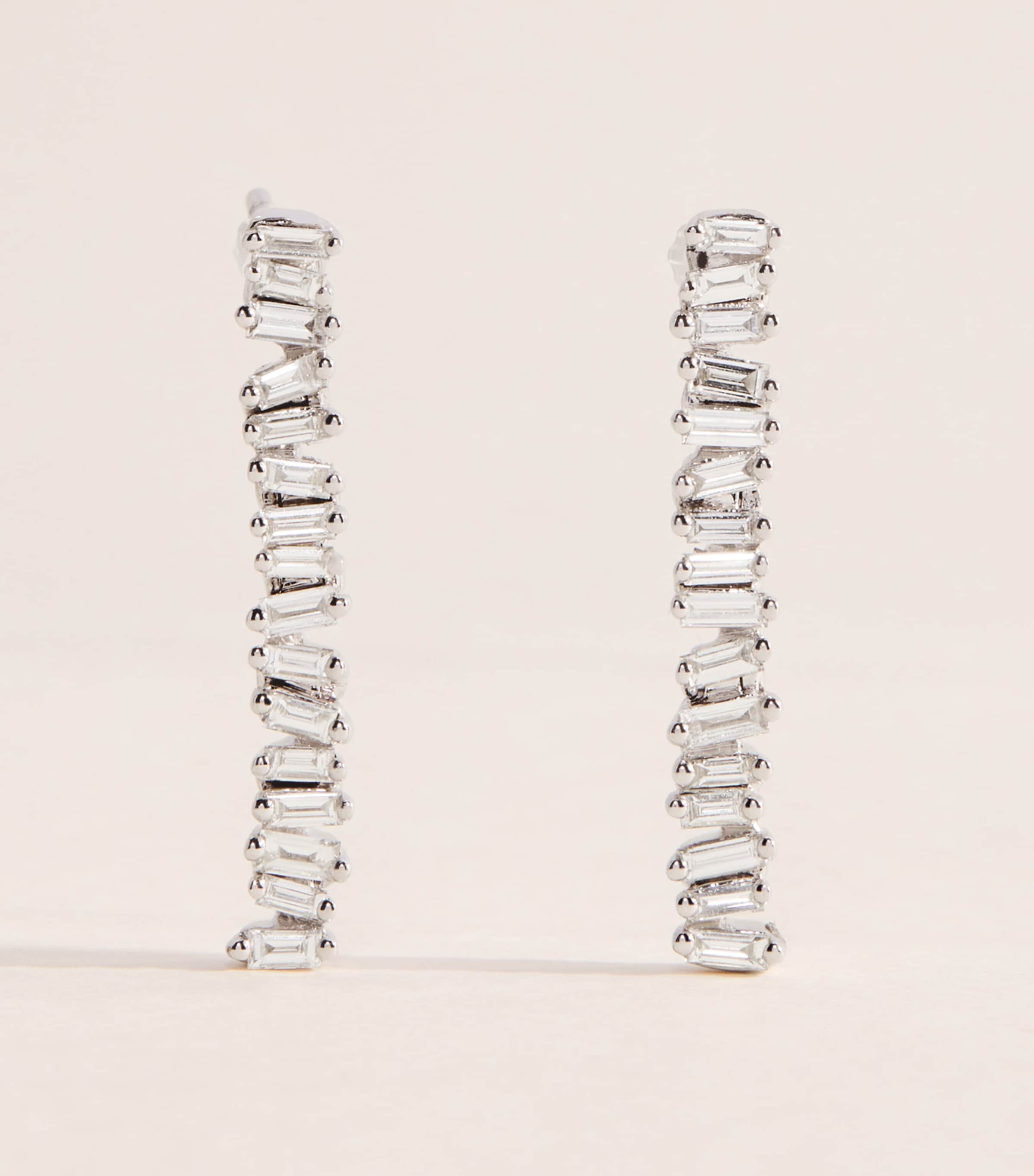 Suzanne Kalan White Gold and Diamond Classic Drop Earrings Wg/wd Image 1