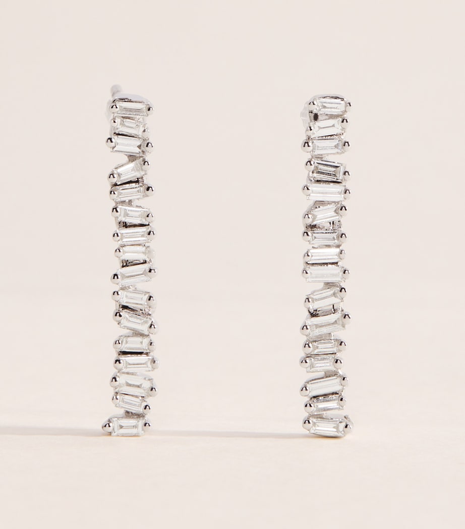 Suzanne Kalan White Gold and Diamond Classic Drop Earrings Wg/wd Image 1