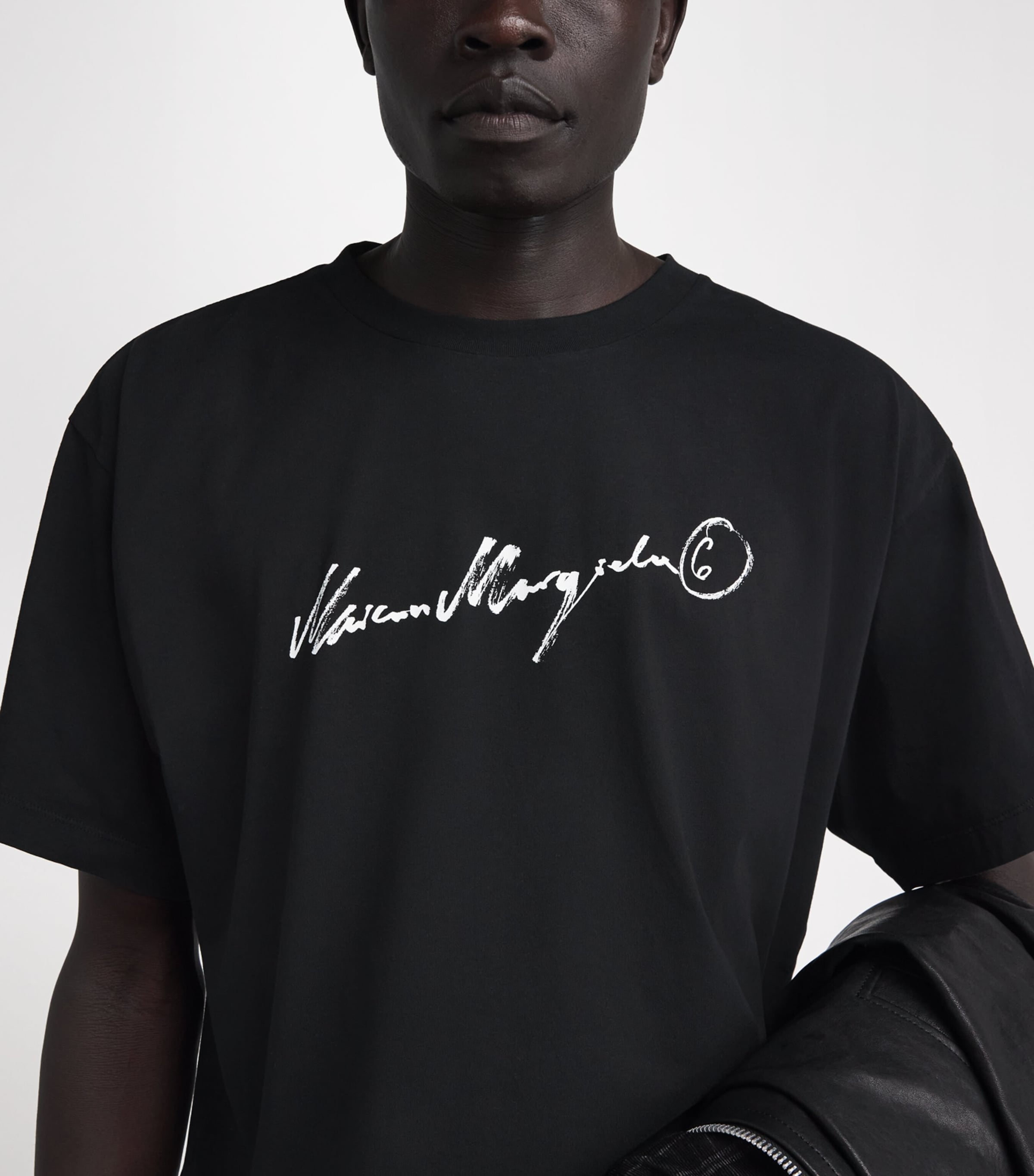 MM6 Maison Margiela Mens Cotton Logo T-Shirt Black Image 3