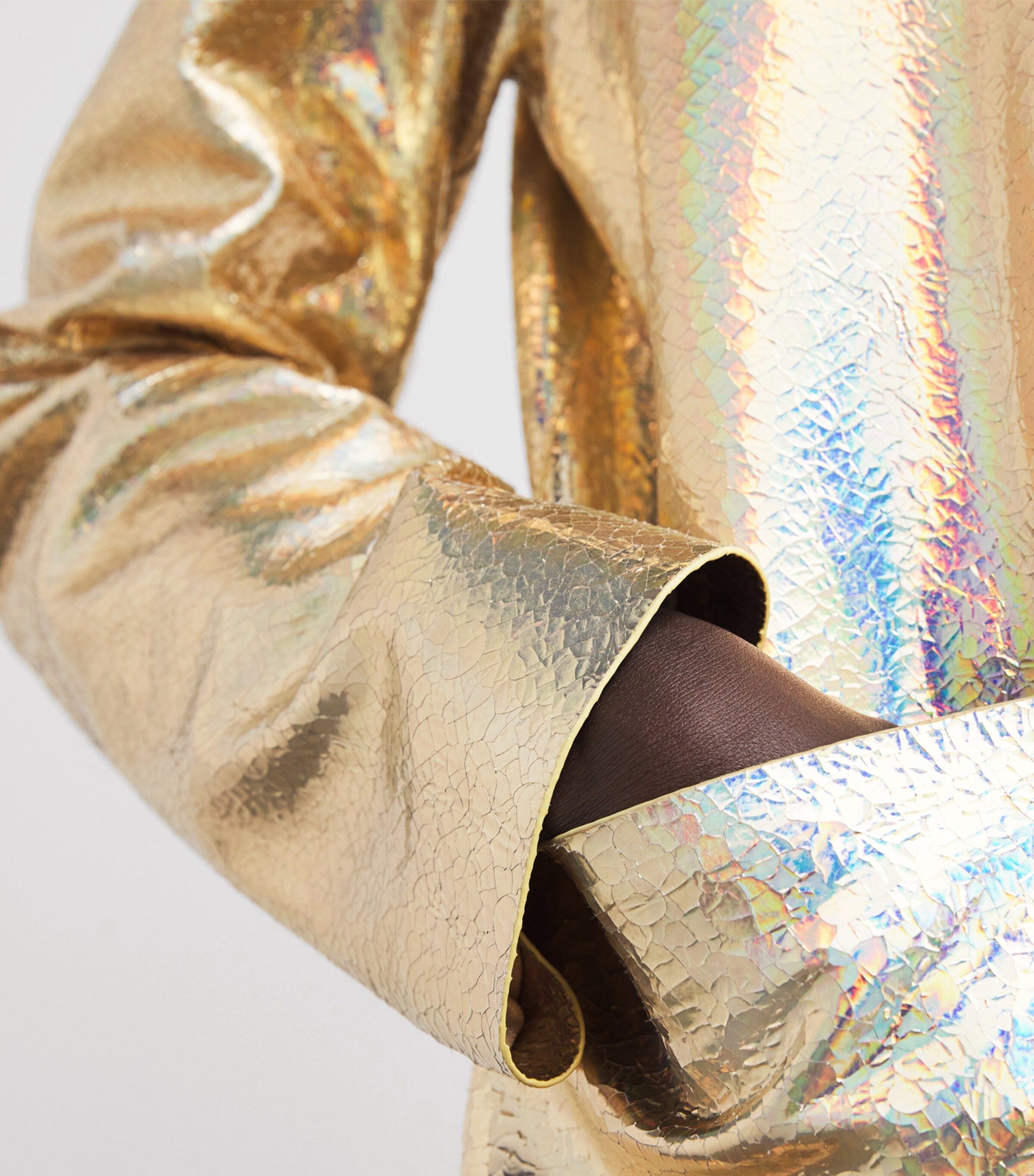 Lafayette 148 Gold Suede Metallic Jacket | Harrods US