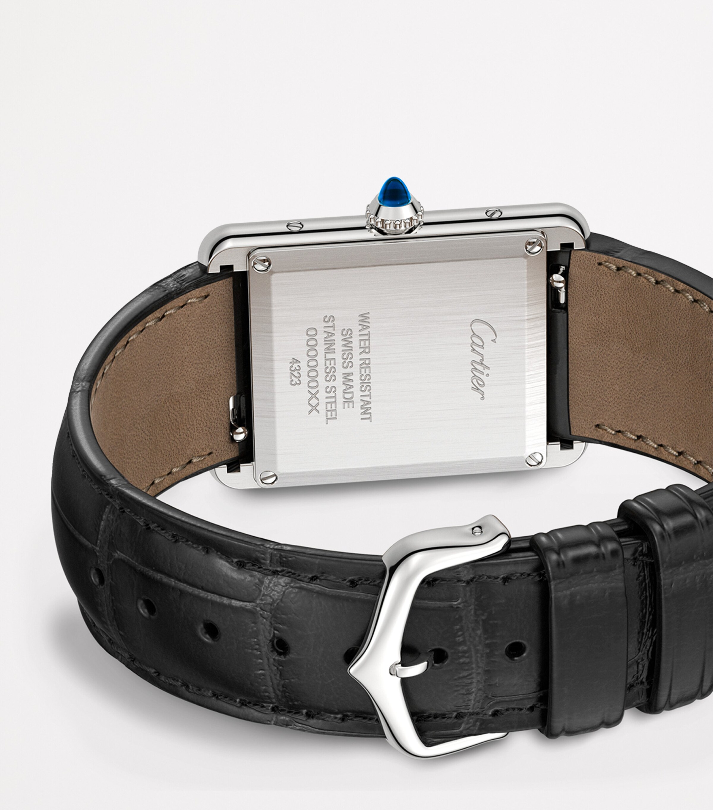 Cartier Stainless Steel Tank Louis Cartier Watch 33.7mm Black Image 4