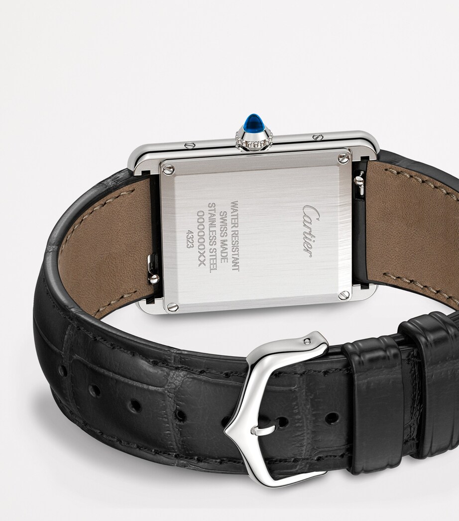 Cartier Stainless Steel Tank Louis Cartier Watch 33.7mm Black Image 4
