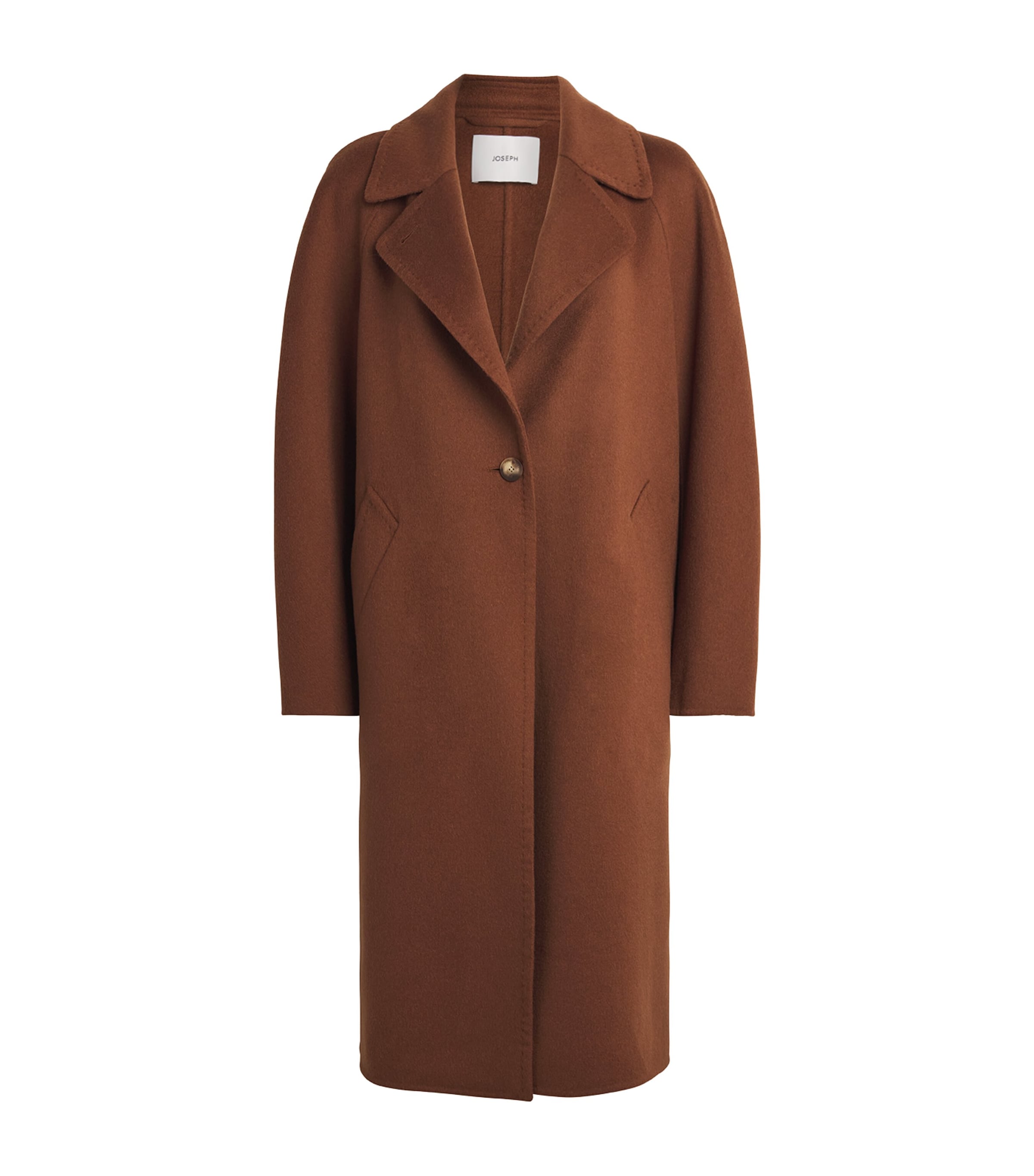 Joseph Womens Double-Faced Cashmere Coat Cinnamon Image 1