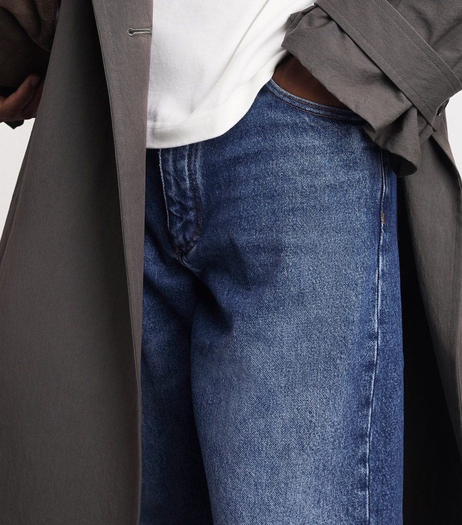 Studio Nicholson Mens Riso Straight Jeans Worn Wash Indigo Image 3