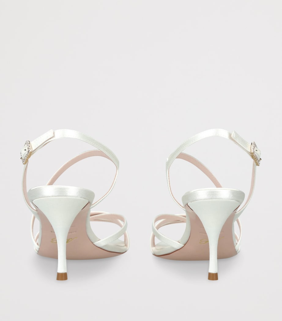 Roger Vivier Mini Flower Strass Heeled Sandals 65 Cream Image 2