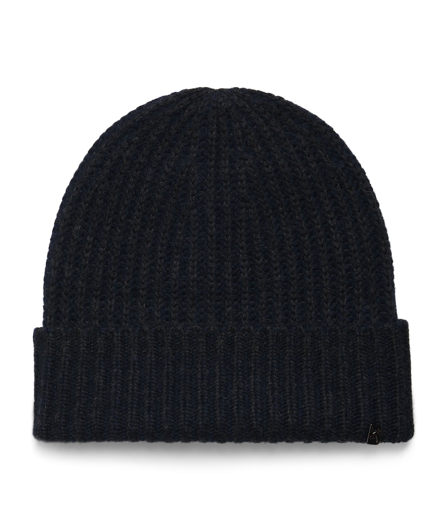 Wool-Cashmere Rex Beanie 464-NAVY Image 1