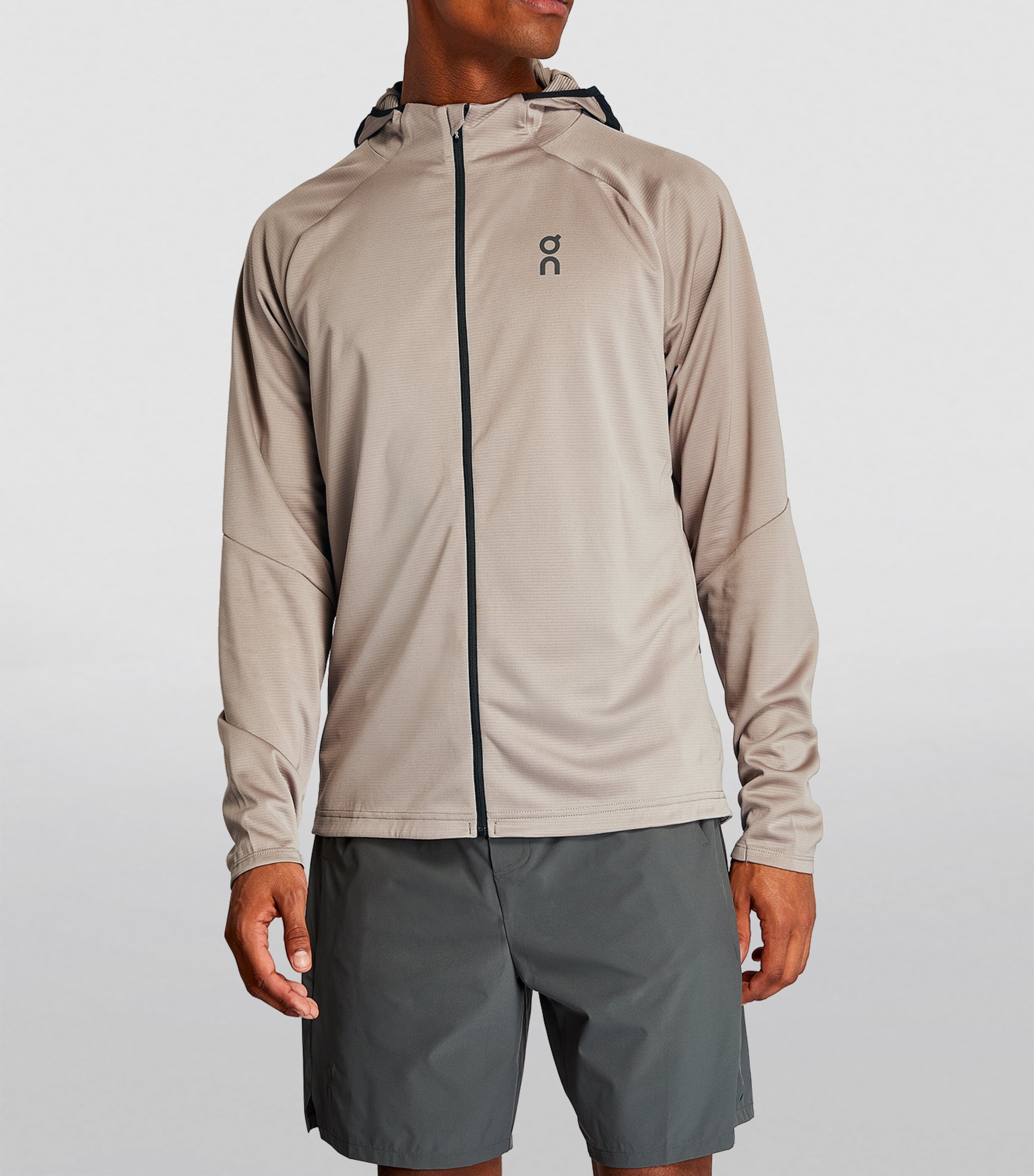 Climate Running Zip-Up Hoodie CINDER Image 3