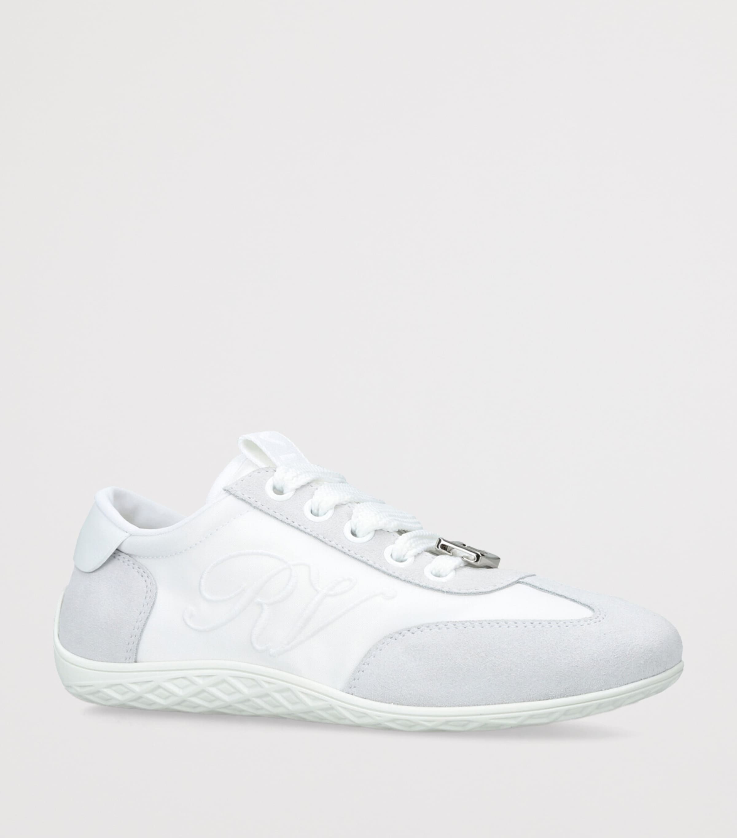 Suede-Satin Viv Low-Top Sneakers GREY/LIGHT Image 3
