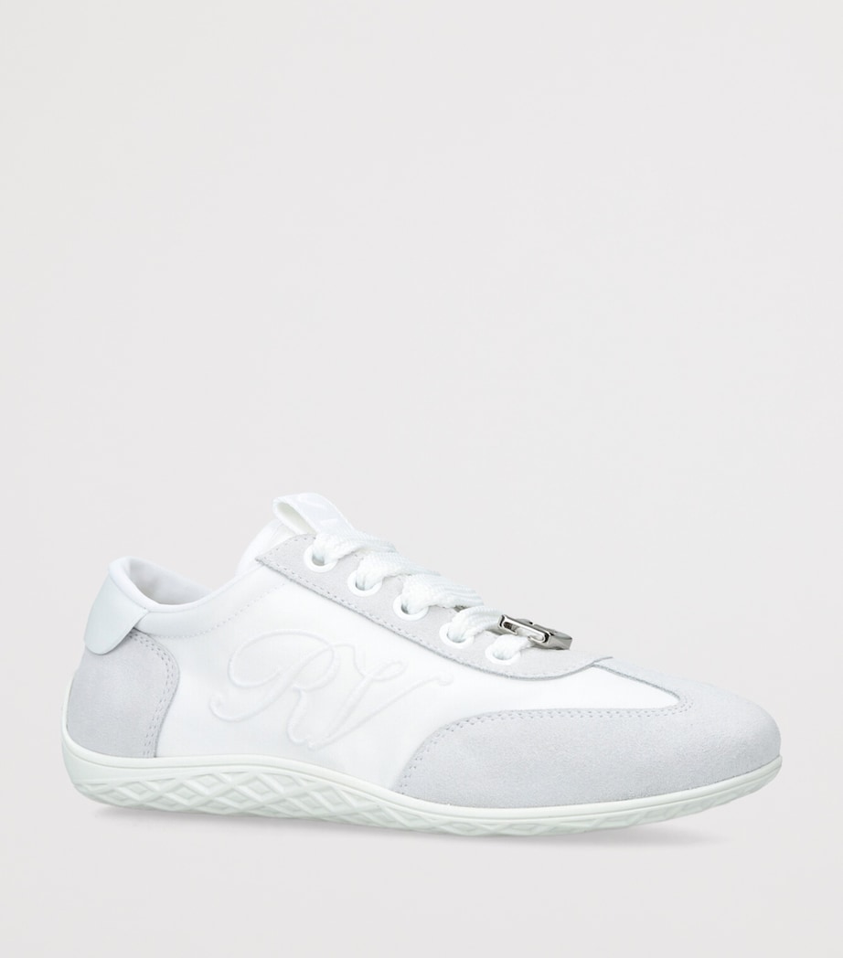 Suede-Satin Viv Low-Top Sneakers GREY/LIGHT Image 3